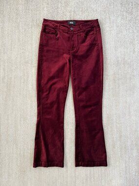 Paige Colette Crop Flares High Rise Velvet 28